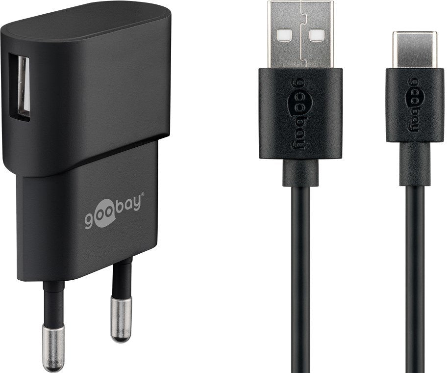 Goobay 45298 Usb-C Charger Set (5 W), Cable 1 M, Black
