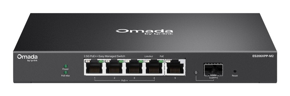 Switch No Gestionable Tp-Link Omada Es206xpp-M2 6p 5x2.5gb 1x10g Sfp+ Poe++ Smart Carcasa Metalica