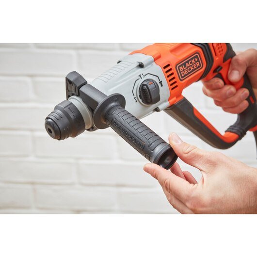 Black+Decker Behs02k-Qs, Martillo Perforador Negro/Naranja