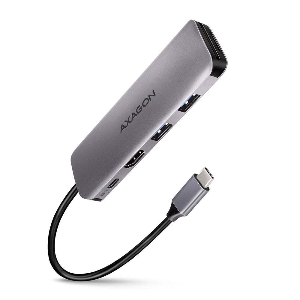 EAN 8595247906175 - Axagon HMC-5 base para portátil y replicador de puertos Alámbrico USB 3.2 Gen 1 (3.1 Gen 1) Type-C Gris imagen 1