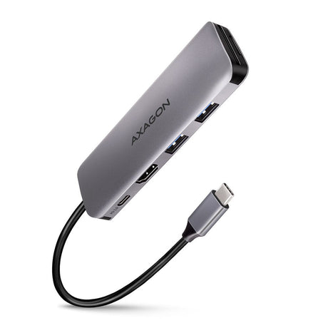 EAN 8595247906175 - Axagon HMC-5 base para portátil y replicador de puertos Alámbrico USB 3.2 Gen 1 (3.1 Gen 1) Type-C Gris imagen 1