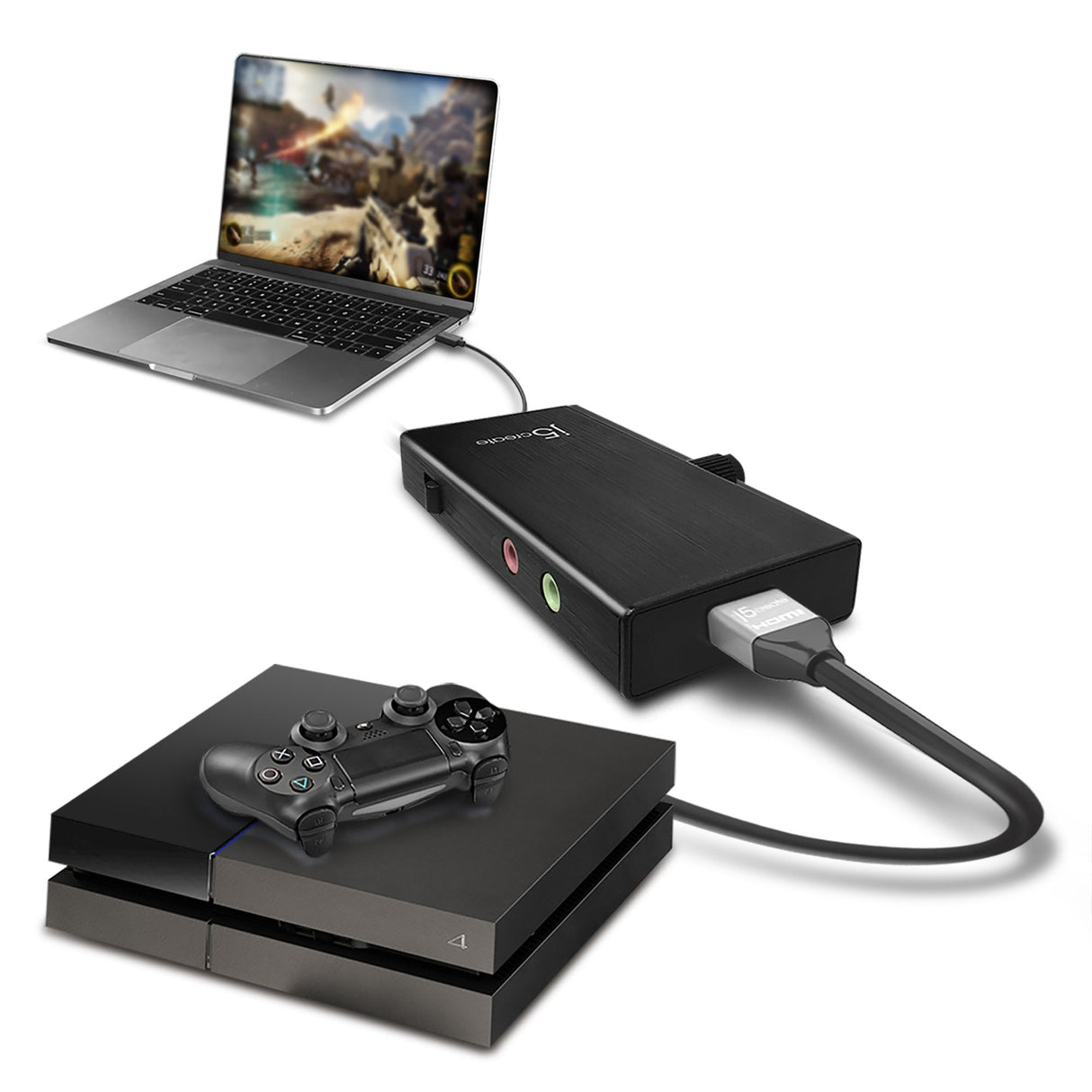 Jva02 Live Capture Adapter  Hdmi To Usb-C With Power