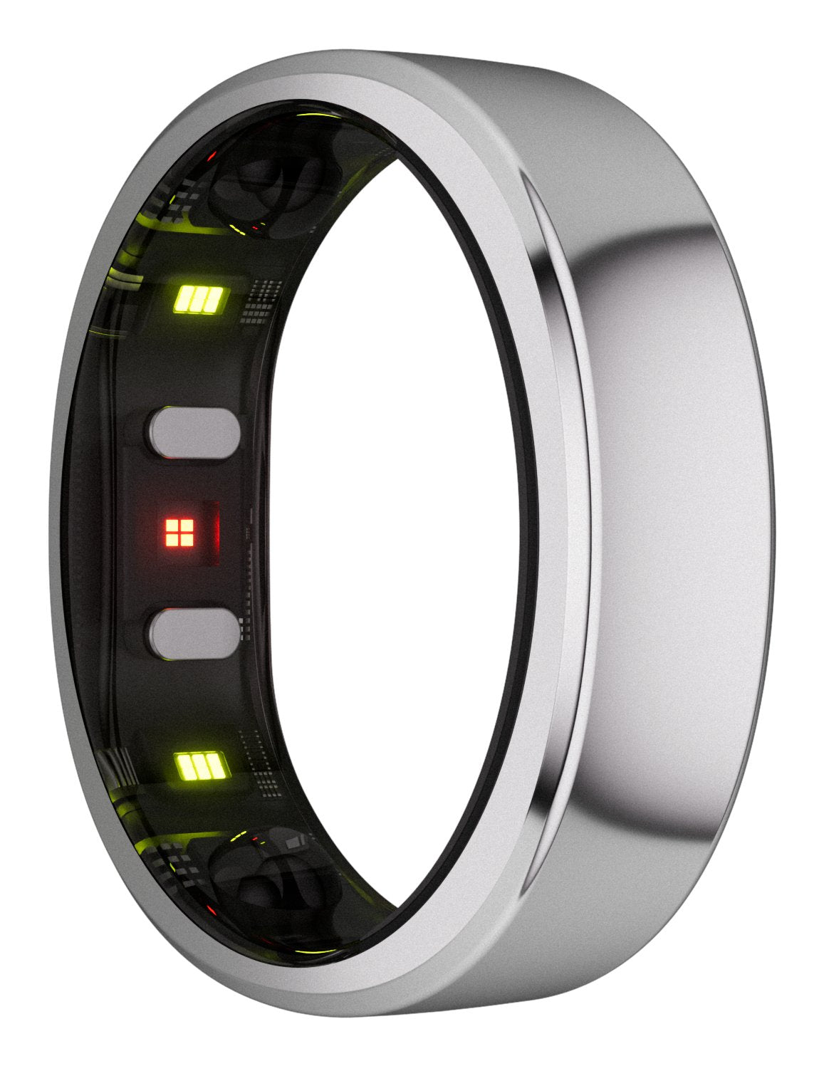 Anillo Inteligente Ringconn Gen2 Para Mujeres Y Hombres - Portátil Para El Seguimiento Del Sueño Y La Actividad Física - Frecuencia Cardíaca - Color Plata, Talla 12
