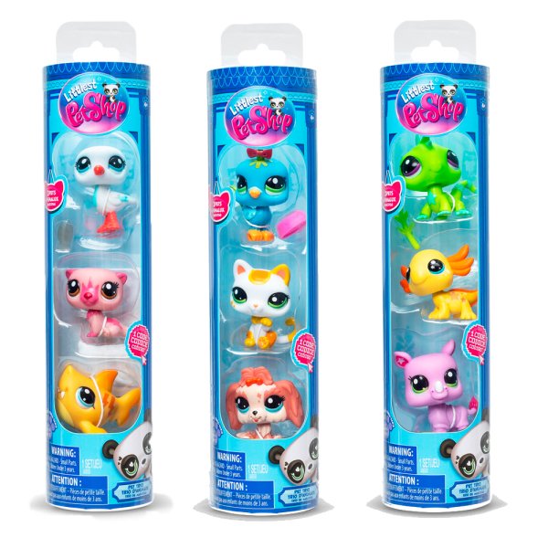 Mascotas Little Pet Shop Pack De 3 Mascotas 1 Unidad Aleatoria