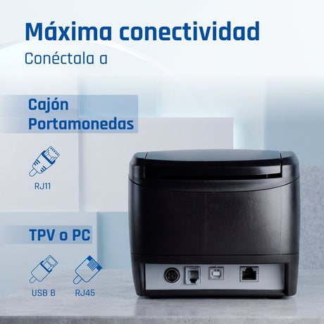 EAN 8435364318232 - iggual TP7001 203 x 203 DPI Alámbrico Transferencia térmica Impresora de recibos imagen 3