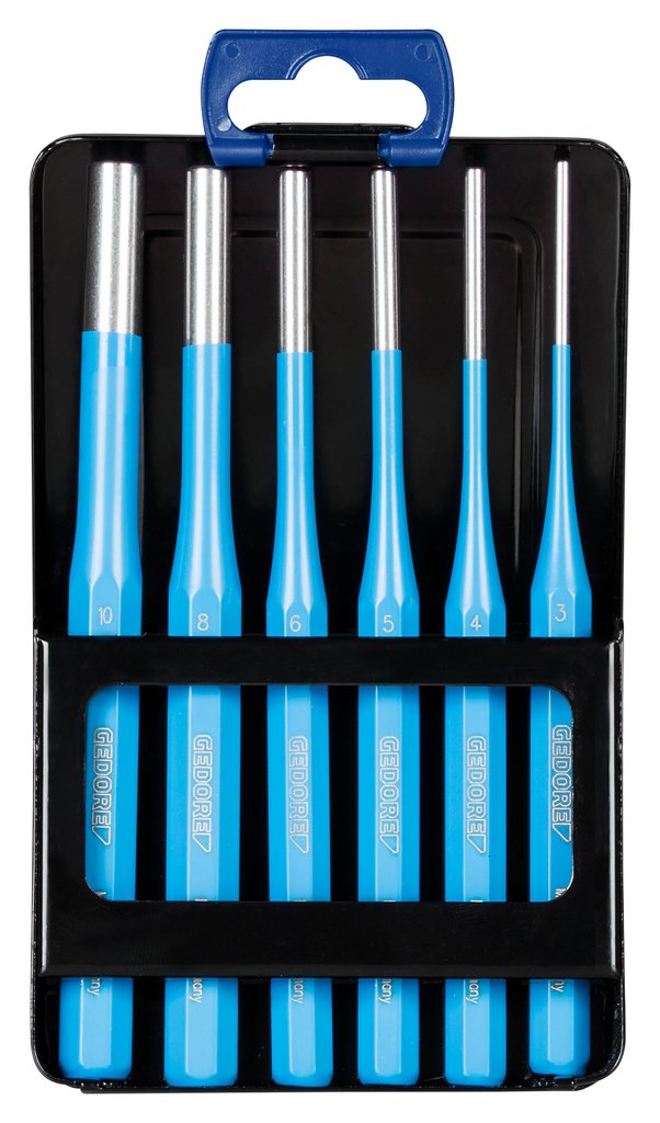 Gedore Splint Driver Set 316 D, Azul De 6 Partes, En Cassette Plegable De Metal 3014320