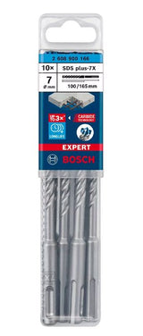 Taladro Percutor Bosch Expert Sds-Plus-7x, Ø 7 Mm, 10 Piezas (Longitud De Trabajo 100 Mm) 2608900166