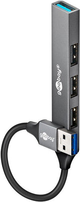 EAN 4040849744563 - Goobay 74456 hub de interfaz USB 3.2 Gen 1 (3.1 Gen 1) Type-A 5000 Mbit/s Gris claro imagen 1