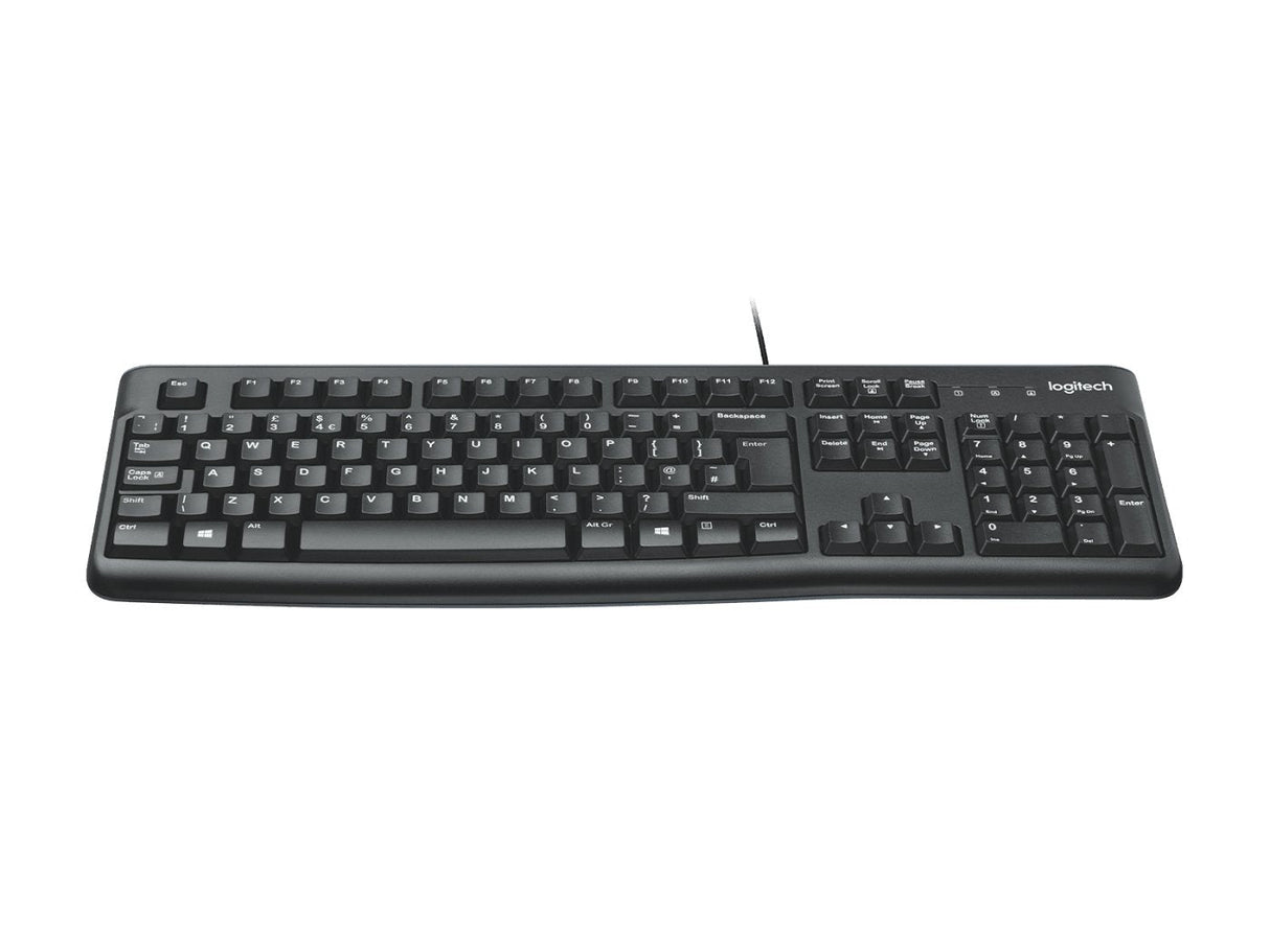 Teclado Ingles Logitech K120, Us Usb Qwerty Eer Internacional Negro