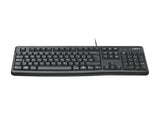 Teclado Ingles Logitech K120, Us Usb Qwerty Eer Internacional Negro