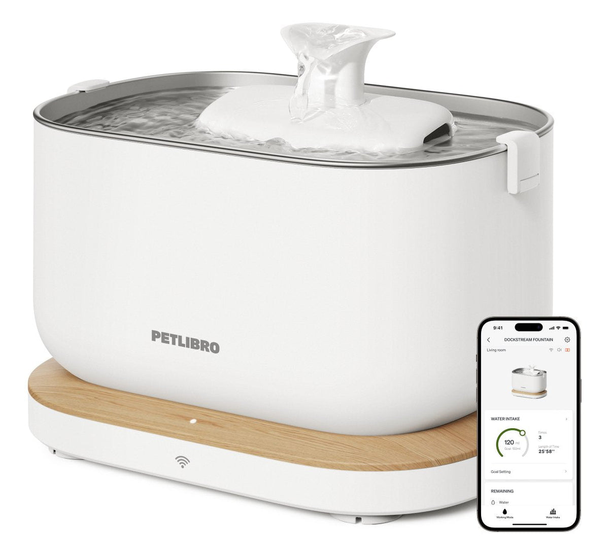 Petlibro Dockstream App Water Fountain White