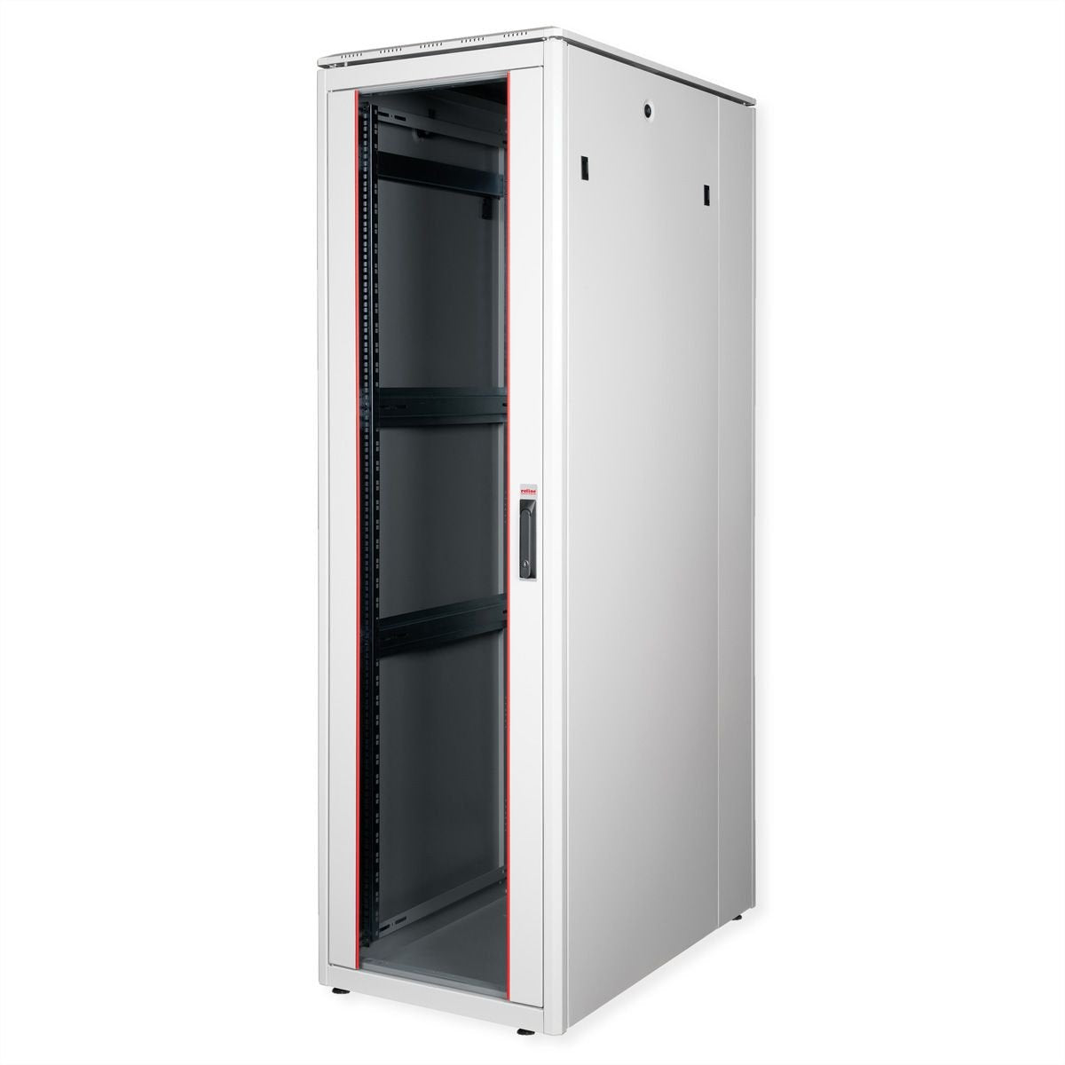 Roline 19-Zoll Netzwerkschrank Pro 42 He, 600x1000 Bxt Glastr Grau