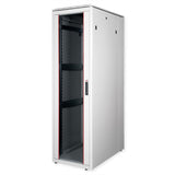 Roline 19-Zoll Netzwerkschrank Pro 42 He, 600x1000 Bxt Glastr Grau