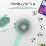 Auricular Trust Nika Wireless Bluetooth Earphones Carcasa Carga Turq 23703