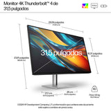 EAN 5715063476505 - HP Series 7 Pro 31.5 inch 4K Thunderbolt 4 Monitor - 732pk pantalla para PC 80 cm (31.5") 3840 x 2160 Pix imagen 3