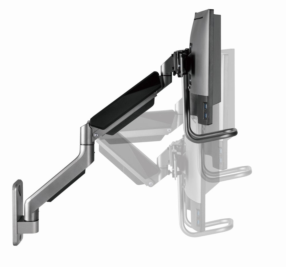 EAN 8716309127660 - Gembird Laikiklis Adjustable wall 2-display mounting arm 17-32inch iki 8kg imagen 8