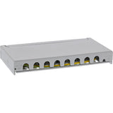 Inline® Patch Panel Cat.6a 0.5u 8-Port, For Table/Wall/Rail, With Dust Projoection, Gris