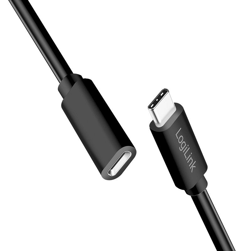 Usb 2.0 Type-C Cable, C M To C F, 480 Mbps, 60w, Negro, 3 M