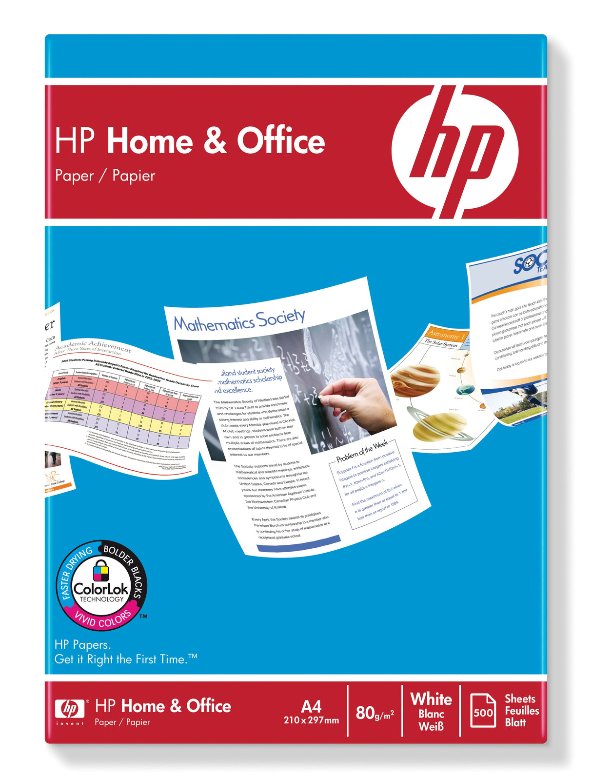 EAN 3140000000000 - HP Home and Office Paper-500 sht/A4/210 x 297 mm papel para impresora de inyección de tinta A4 (210x297 m imagen 1