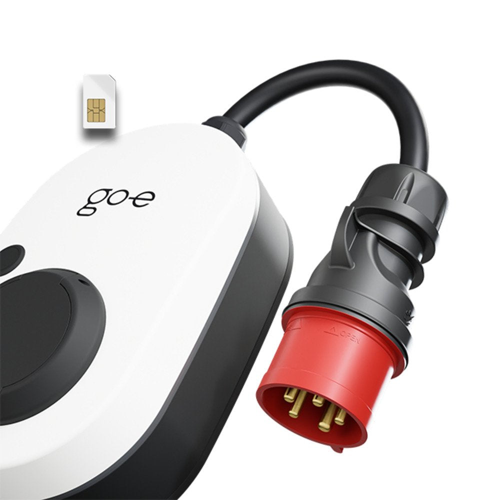 Cargador Go-E Gemini Flex 2.0, 22 Kw 32 A Trifásico, Wallbox Blanco/Negro, Estación De Carga Móvil, 4g/Lte Ch-05-22-01