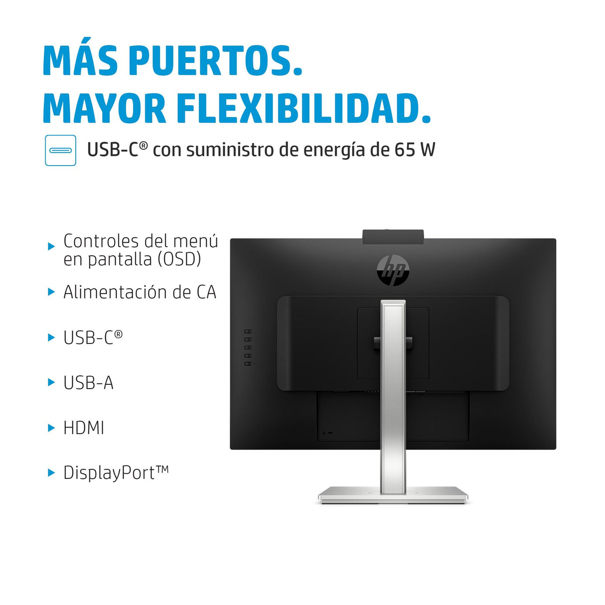 EAN 0196068668617 - HP E27m G4 QHD USB-C Conferencing Monitor pantalla para PC 68,6 cm (27") 2560 x 1440 Pixeles Quad HD LCD  imagen 10