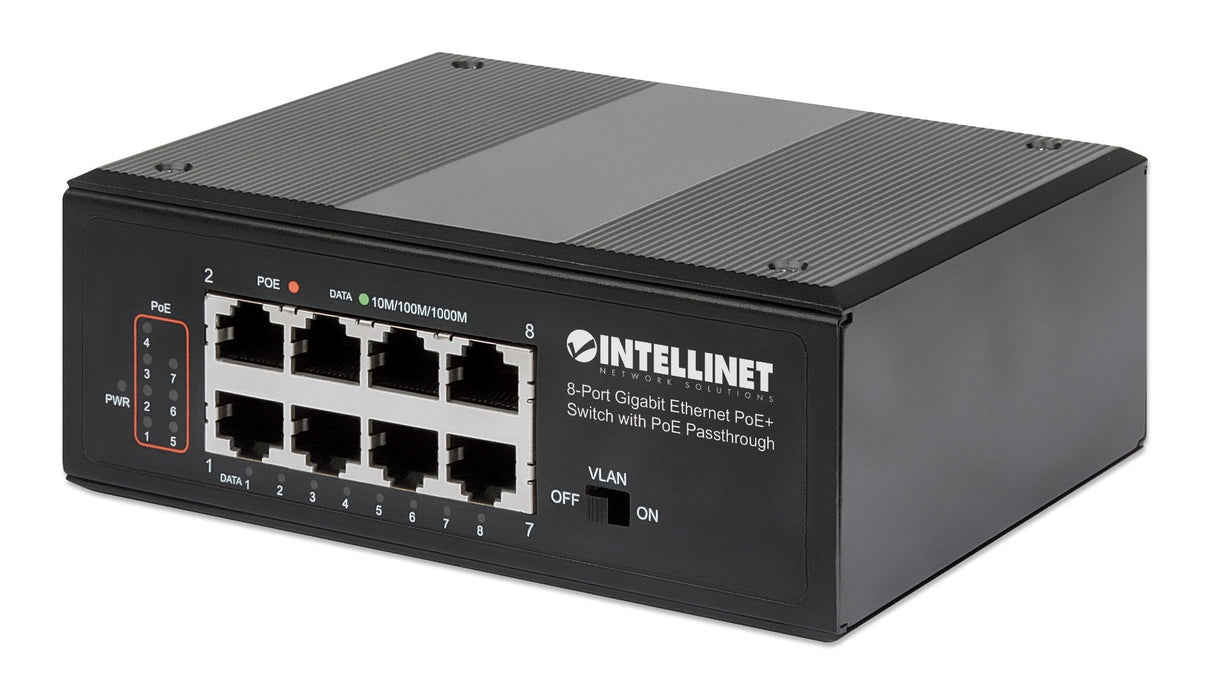 EAN 0766623561624 - Intellinet 561624 switch Gigabit Ethernet (10/100/1000) Energía sobre Ethernet (PoE) Negro imagen 1