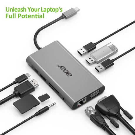 EAN 4712842944553 - Acer HP.DSCAB.002 base para portátil y replicador de puertos USB 3.2 Gen 1 (3.1 Gen 1) Type-C Plata imagen 2