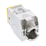 8 Piezas Pack Jack Inline Keystone Rj45, Blindado, Cat.6a, Amarillo