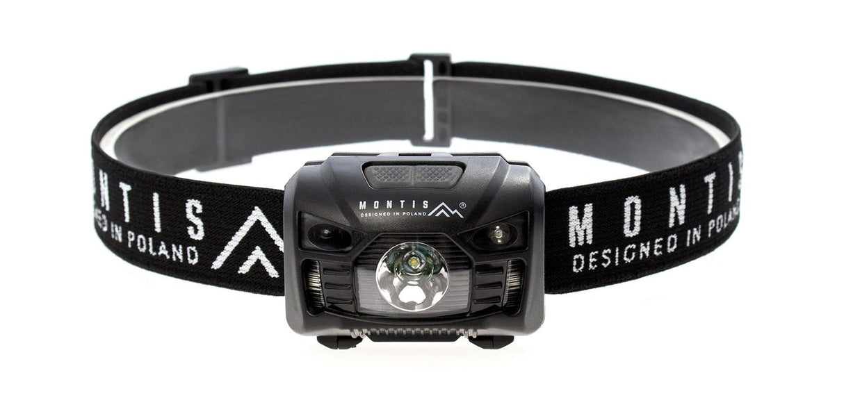 Linterna  Montis Akumulatorowa Latarka Naglowna Z Sensorem Mt001 Negro Con Diadema Led
