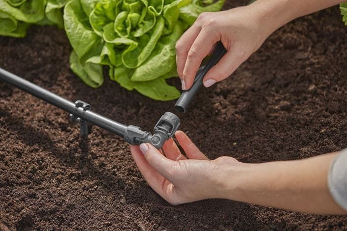 Gardena Micro-Drip-System Pieza En L De 13 Mm (1/2"), Conexión (Gris Oscuro, 2 Piezas 13202-20