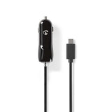 Nedis Cargador De Coche  3,0 A   1 Salida  Usb-C Cable Fijo Blister  Negro