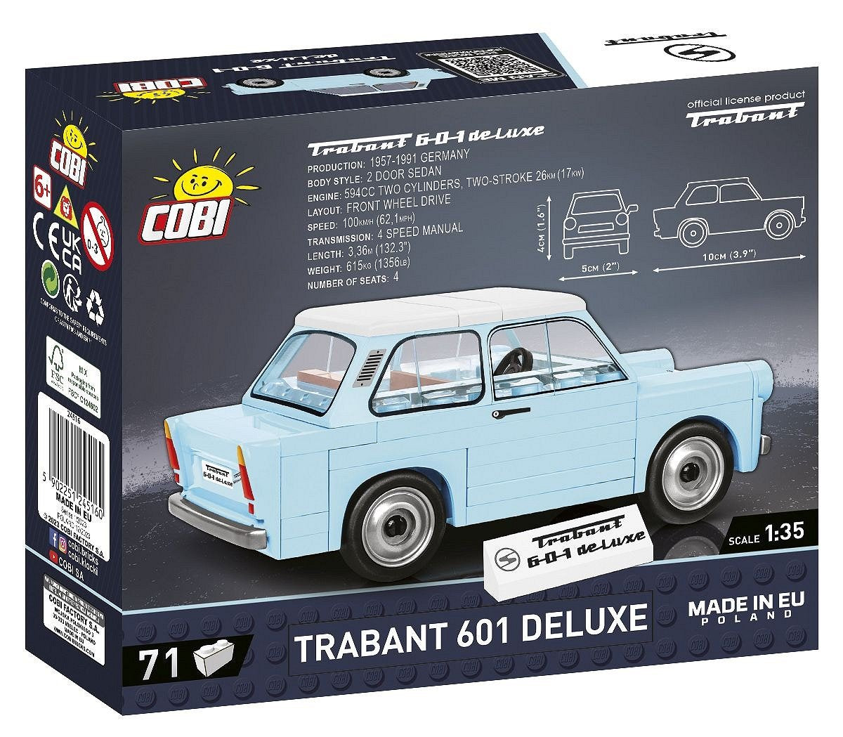 Cobi Trabant 601 Deluxe, Juguete De Construcción Cobi-24516