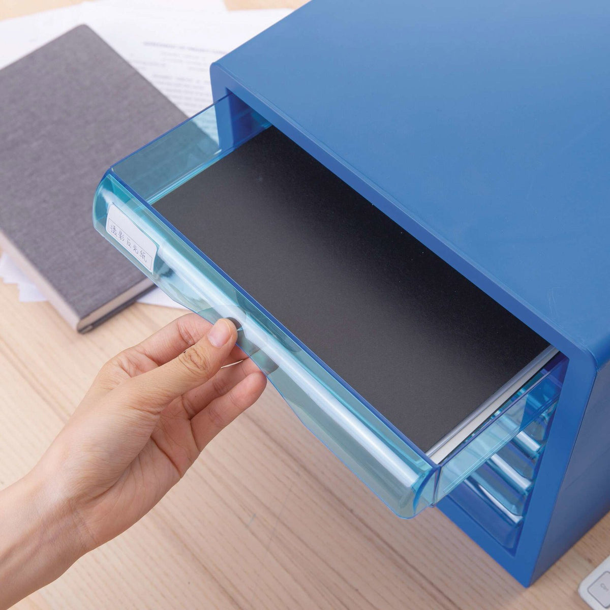 EAN 6935205340009 - Deli D360235 organizador para cajón de escritorio Plástico Azul imagen 3