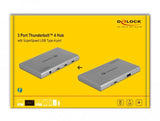 Delock Hub Thunderbolt 4 De 3 Puertos Con Puerto Superspeed Usb 10 Gbps Tipo-A - 8k