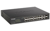 D-Link Dgs-1100-18pv2 Switch Gestionado L2 Gigabit Ethernet (10/100/1000) Energía Sobre Ethernet (Poe) 1u Negro