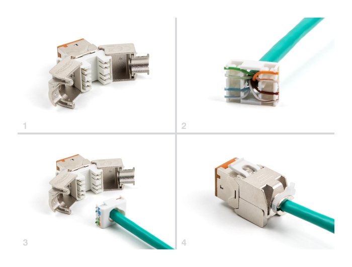 Delock Keystone Modulo Rj45 Hembra A Lsa Cat.6a Werkzeugfrei Naranja Set 10 Piezas