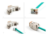 Delock Keystone Modulo Rj45 Hembra A Lsa Cat.6a Werkzeugfrei Naranja Set 10 Piezas