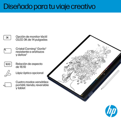 EAN 0199251569180 - HP OmniBook X FlipNGAI 14-fm0009ns Copilot+ PC Intel Core Ultra 7 258V Híbrido (2-en-1) 35,6 cm (14") Pan imagen 8