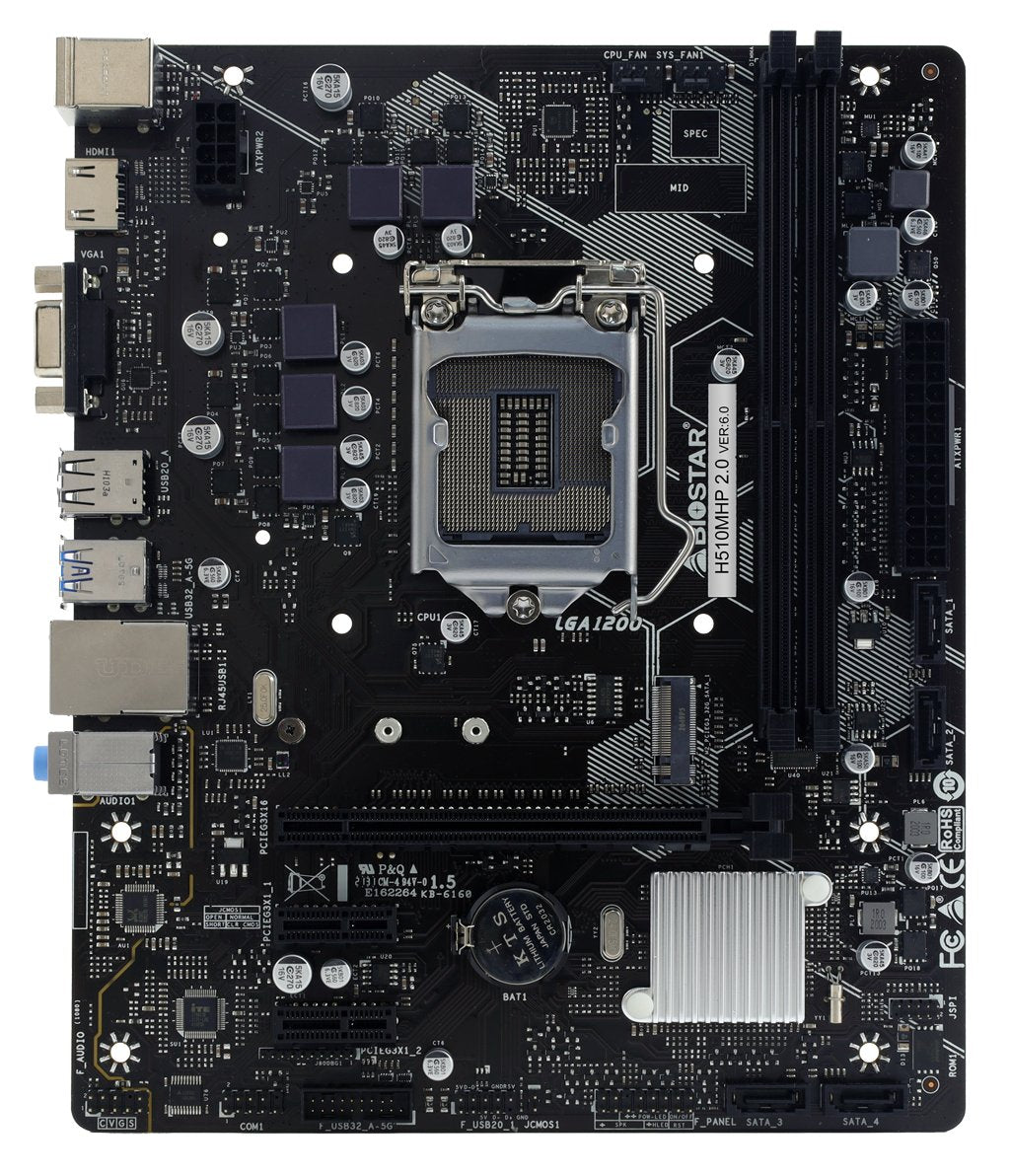 Placa Base  Biostar H510mhp 2.0 Intel H510 Lga 1200 Micro Atx
