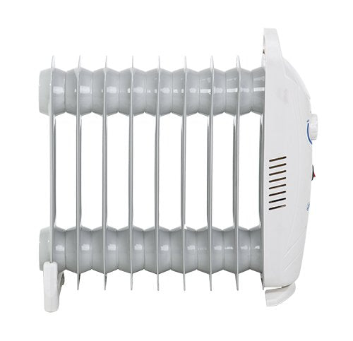 Radiador De Aceite, 8 Elementos, Regulador Temperatura, Termostato, Bajo Consumo, Portátil Blanco 1000w Mesko Ms 7805