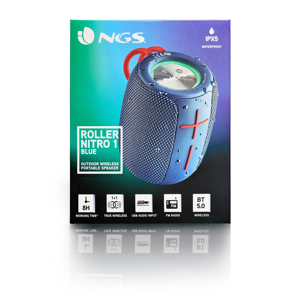 Altavoz Con Bluetooth Ngs Roller Nitro 1 10w 2.0 Azul