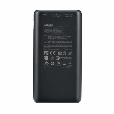 EAN 4710273772103 - ADATA P20000QCD Polímero de litio 20000 mAh Blanco imagen 3