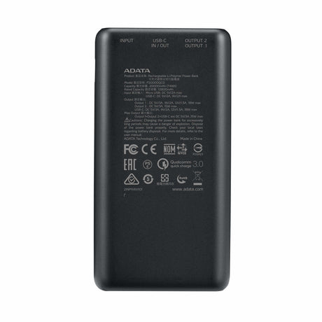 EAN 4710273772103 - ADATA P20000QCD Polímero de litio 20000 mAh Blanco imagen 3