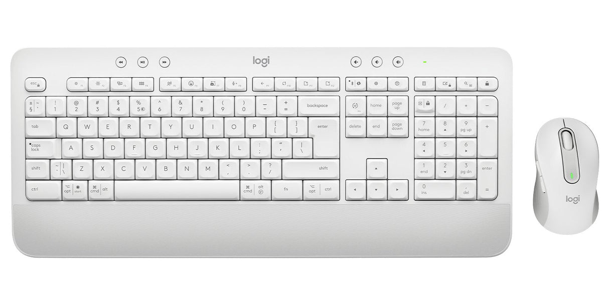 Teclado Ingles Logitech Signature Mk650 Ratón Incluido Rf Wireless + Bluetooth Qwerty Internacional De Ee.Uu. Blanco