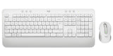 Teclado Ingles Logitech Signature Mk650 Ratón Incluido Rf Wireless + Bluetooth Qwerty Internacional De Ee.Uu. Blanco