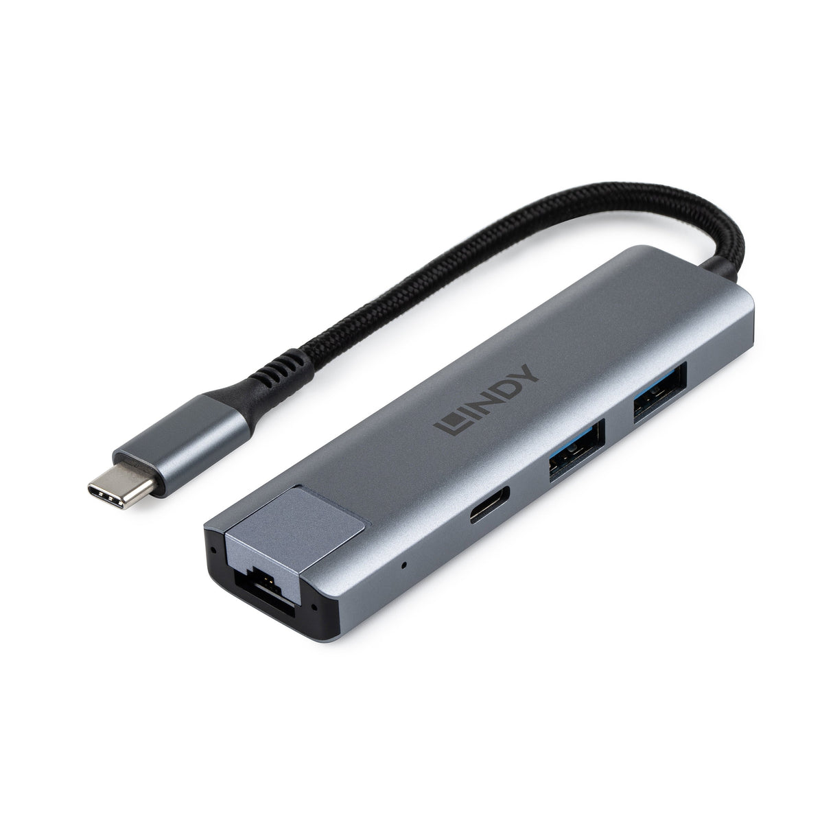 EAN 4002888434225 - Lindy 43422 hub de interfaz USB 3.2 Gen 2 (3.1 Gen 2) Type-C 10000 Mbit/s Gris imagen 1