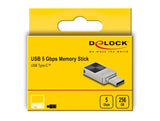 Delock 54009 Mini Usb 5 Gbps Lápiz De Memoria Usb-C 256 Gb - Carcasa De Metal
