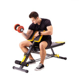 EAN 5907695596557 - HMS Fitness LSR8311 Banco de musculación multiposición Asiento ajustable Hogar Negro, Amarillo imagen 2