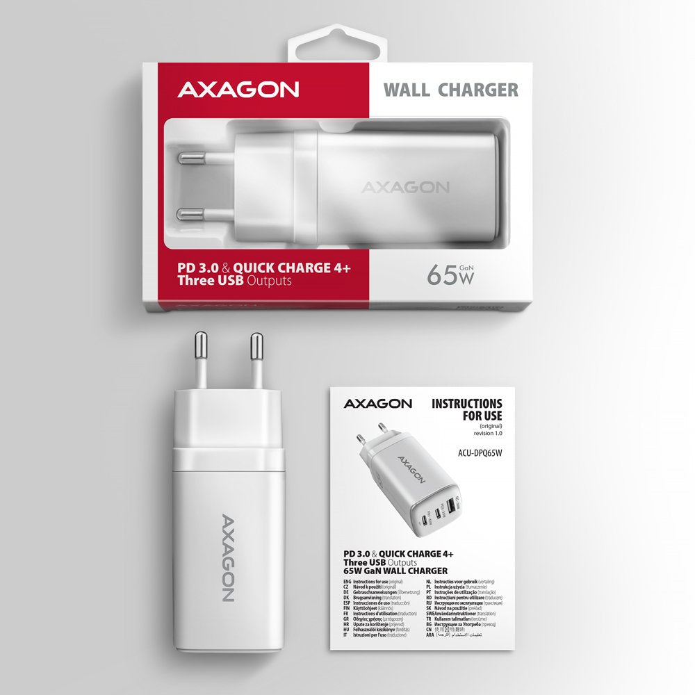 EAN 8595247908216 - Axagon ACU-DPQ65W cargador de dispositivo móvil Teléfono móvil, Netbook, Portátil, Smartphone, Reloj inte imagen 10