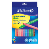 Bolígrafos De Fibra Pelikan Colorella Duo Thick + Thin C407 / 12 10 Bolígrafos